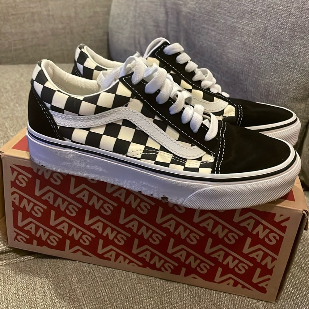 Black & White checkered Vans